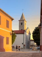 View of internal street and spaces of the ancient village with s