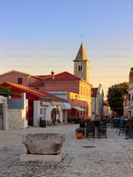 View of internal street and spaces of the ancient village with s